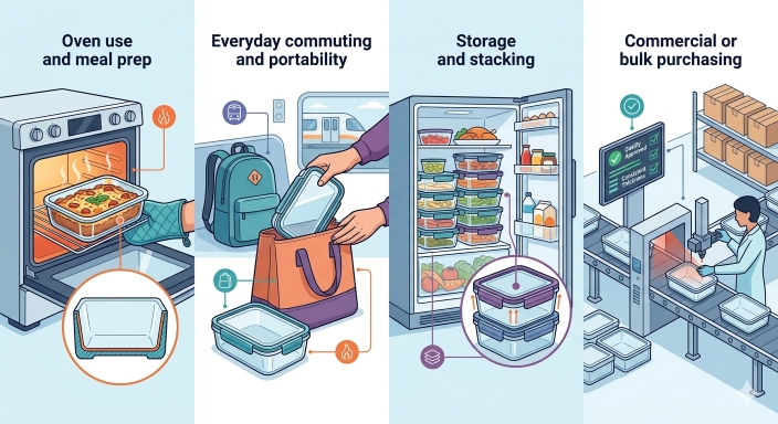 thick glass lunch box